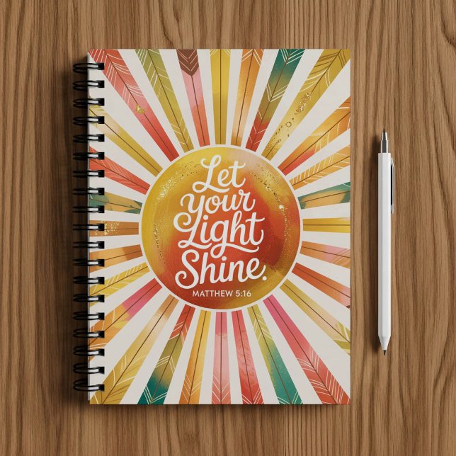 Let your light shine, Christian faith notebook  Anteckningsbok (Skapare uppladdad)