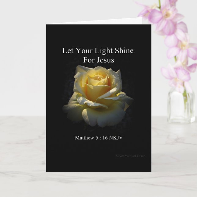 Let Your Light Shine Faith Card by Stan Kort (Orkide)