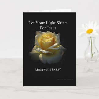 Let Your Light Shine Faith Card  Kort