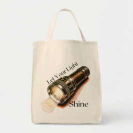 "Let your Light Shine" Retro Christian Tote Bag Tygkasse