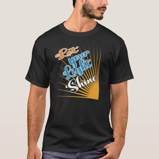 Let your Light Shine Typography T-shirt Design (Framsida)