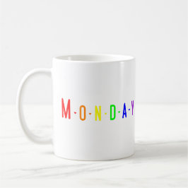 Leta efter design måndag i Rainbow Färg Kaffemugg