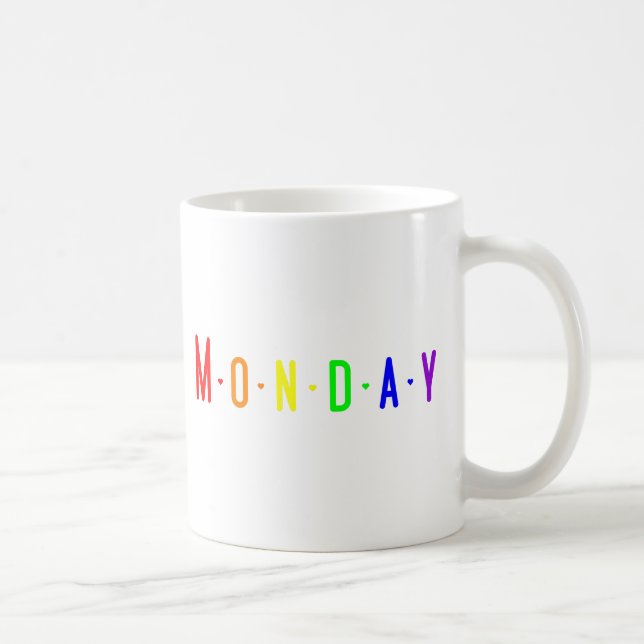 Leta efter design måndag i Rainbow Färg Kaffemugg (Höger)