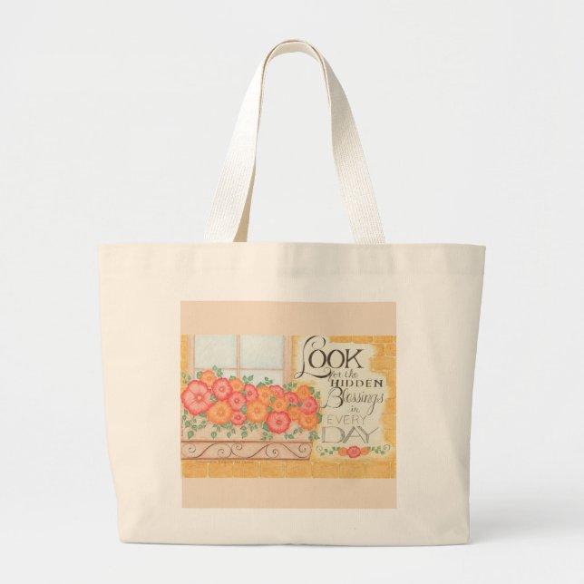 Leta efter Gömt Blessings Jumbo Tote Jumbo Tygkasse (Framsidan)