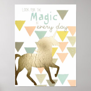 Leta efter Guld Unicorn i Magic Dagaily Poster