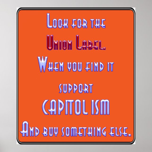 Leta efter unionsetiketten poster (Framsidan)