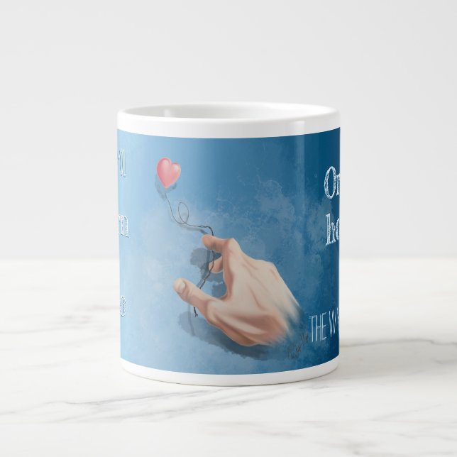 Leta i stället för att hålla kvar på jumbo mugg (Framsidan)