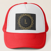 Letar efter L Initialbokstav Tryckt Monogram Röd