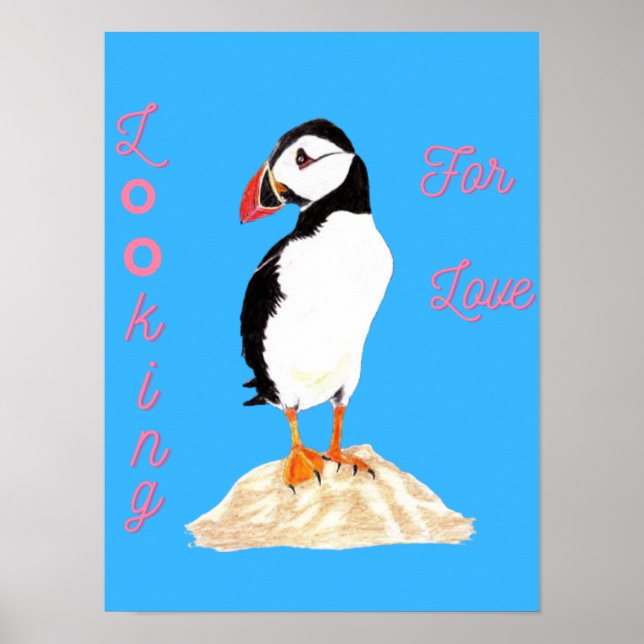 Letar efter lite kärlek Puffin  Poster (Framsidan)