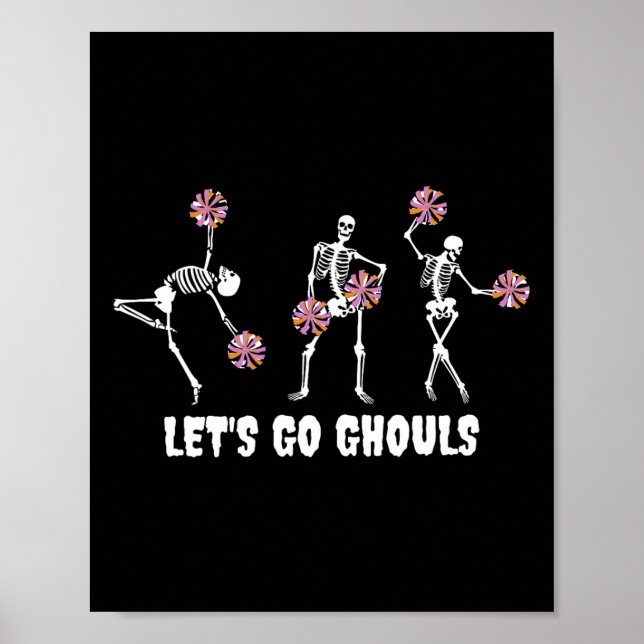 Letar Ghouls Skeleton Cheermanager Halloween Chee Poster (Framsidan)