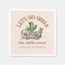 Letar upp flickor Cowgirl Rodeo Anpassningsbar  Ro Pappersservett