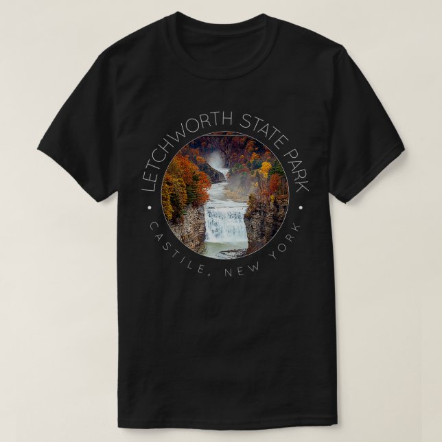 Letchworth State Park New York State Parker Waterf T Shirt (Design framsida)
