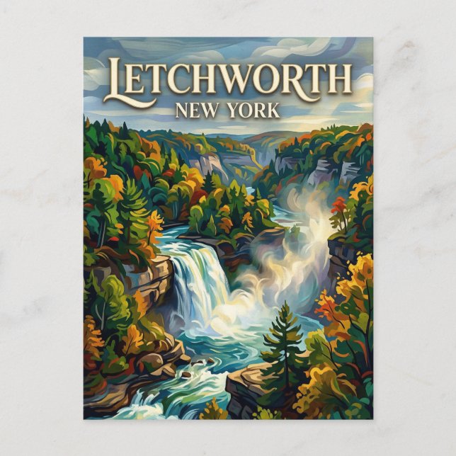 Letchworth State Park New York Vykort (Framsida)