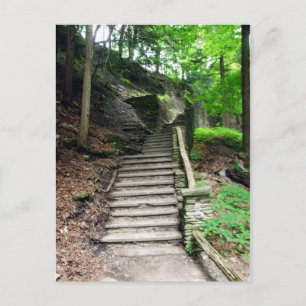 Letchworth State Park Stone Trappor to Waterfalls Vykort