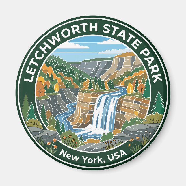 Letchworth State Park USA Magnet (Framsidan)