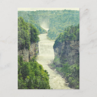 Letchworth State Park Vattenfall Genesee River Vykort