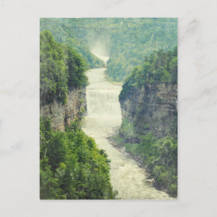 Letchworth State Park Waterfalls Genesee River Vykort