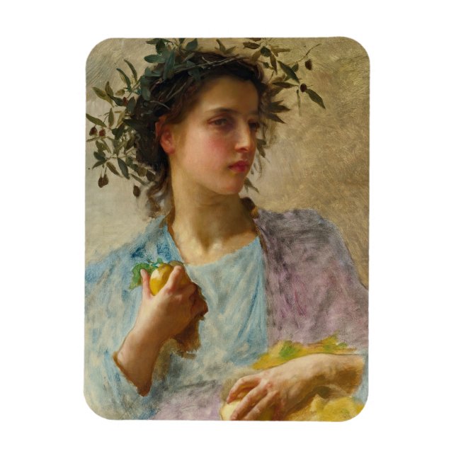 l'ete (sommartid) av William-Adolphe Bouguereau Magnet (Vertikal)