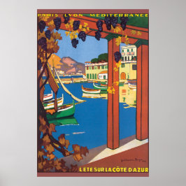 L'Ete Sur La Cote D'Azur Vintage resor Poster