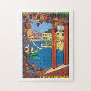 L'Ete Sur La Cote d'Azur Vintage resor Poster Pussel