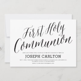 Leted First Heliga Communion Inbjudningar