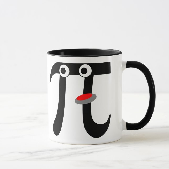 Leterande Pi Keramisk Mugg (Höger)