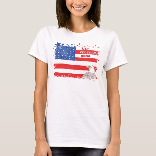 LetFreedomRing-gräns T Shirt (Framsida)
