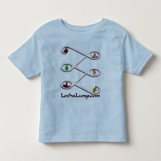 Letha LungsTodler skjorta T-shirt (Framsida)