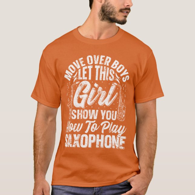 Lethis Girl Show You Howo Play Saophone Saop funny T Shirt (Framsida)