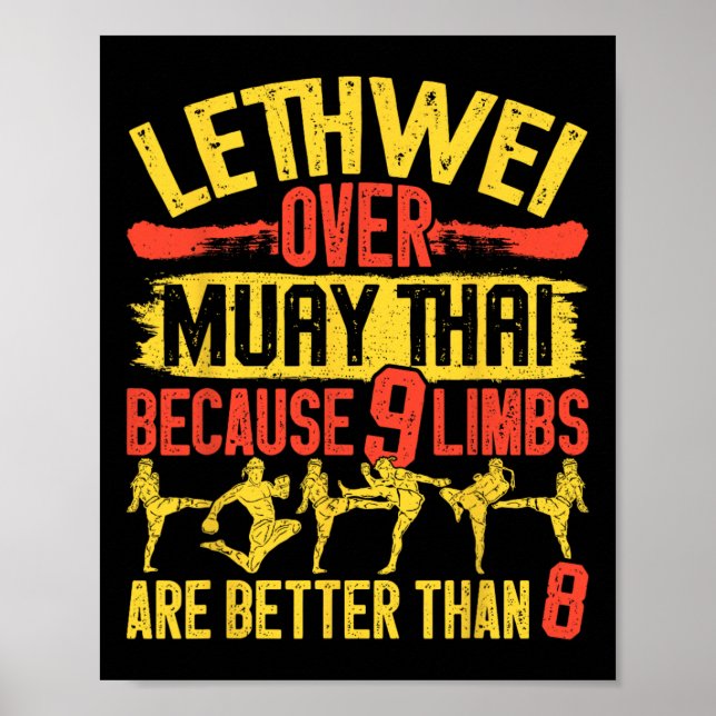 Lethwei Instructor Art. 9 Limbs Burmese Boxing m Poster (Framsidan)