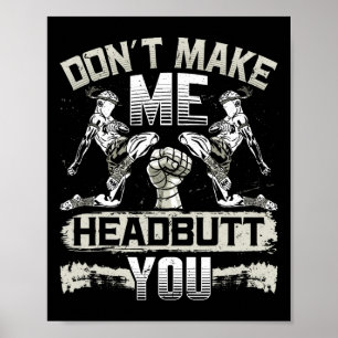 Lethwei Self Defense Headbut Martial Arts Burmese Poster