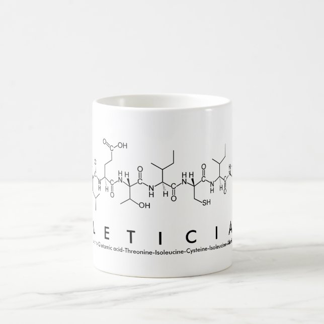 Leticia peptide namn mugg (Center)