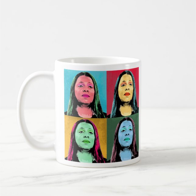 Letitia James Pop Art Design Kaffemugg (Vänster)