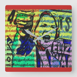 #LetLizSpeak Fyrkantig Klocka