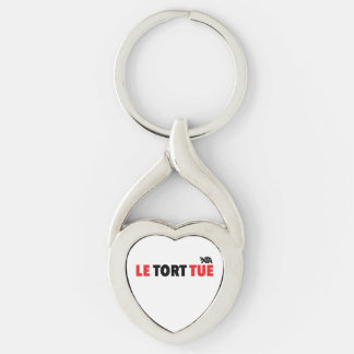 LeTortTue Twisted Heart Silverfärgad Nyckelring