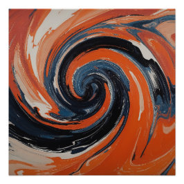 L'Étreinte du Feu et de l'Eau Perfect Poster