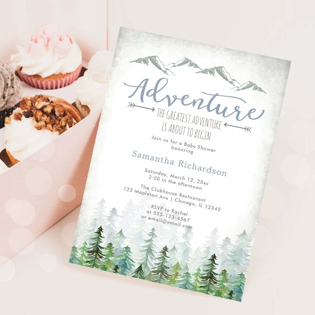 Let's Adventure Begin Forest Baby Shower Inbjudningar (Skapare uppladdad)