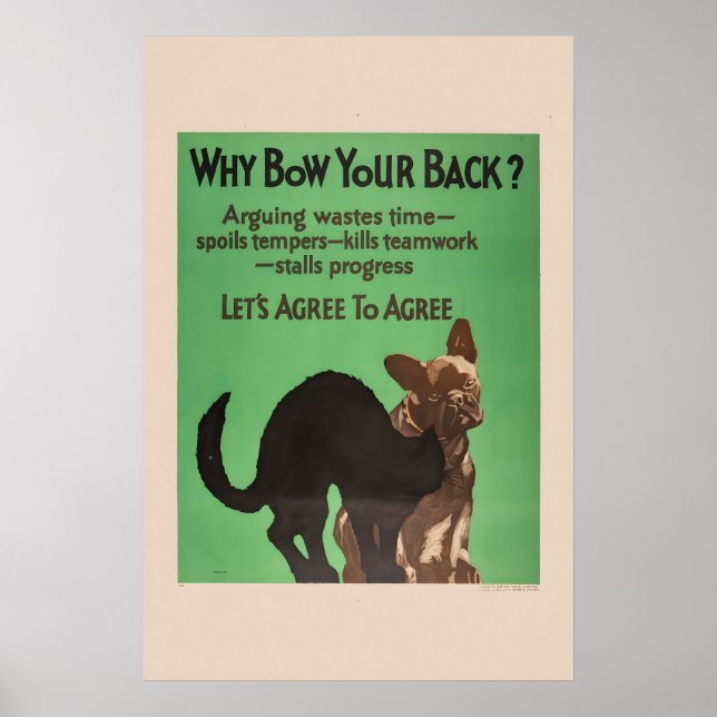 Let's Agree to Agree! - 1920s Mather Business Poster (Framsidan)