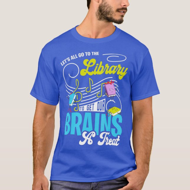 Lets alla går till Bibliotek T Shirt (Framsida)