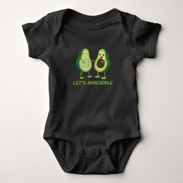 Let's Avocuddle - Funny Avocado Pun T Shirt (Framsida)