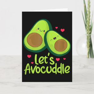 Lets Avocuddle Söt Avokado Par Alla Hjärtans Dag  Kort