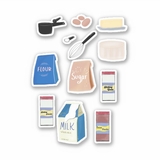 Let's Bake  Klistermärken (Framsida)