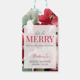 Let's Be Merry Christmas Bridal Shower Presentetikett
