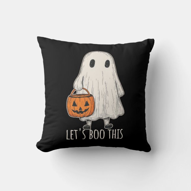 Let's Boo This Fun Ghost Trick or Treat Kudde (Framsida)