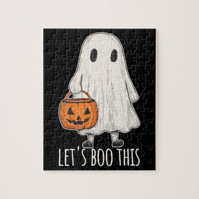 Let's Boo This Fun Ghost Trick or Treat Pussel (Vertikal)