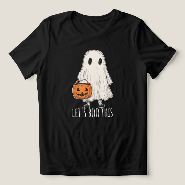 Let's Boo This Fun Ghost Trick or Treat T Shirt (Design Framsida)