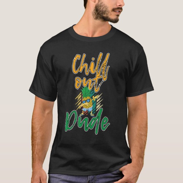 Lets Chill Out Dude  Women Hangout Pineapple Love T Shirt (Framsida)
