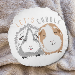 Let's Cuddle Guinea Gris Rund Kudde