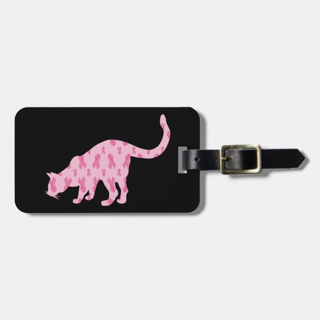 Lets Cure Cancer Cat Bagagebricka (Horisontell Framsida)