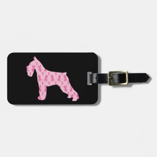 Lets Cure Cancer Ribbon Schnauzer Bagagebricka